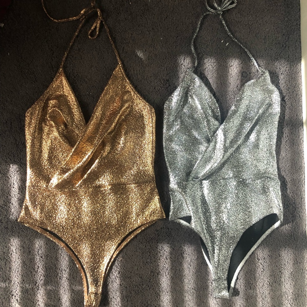 SOLD 2/$15 Glitzy Bodysuits